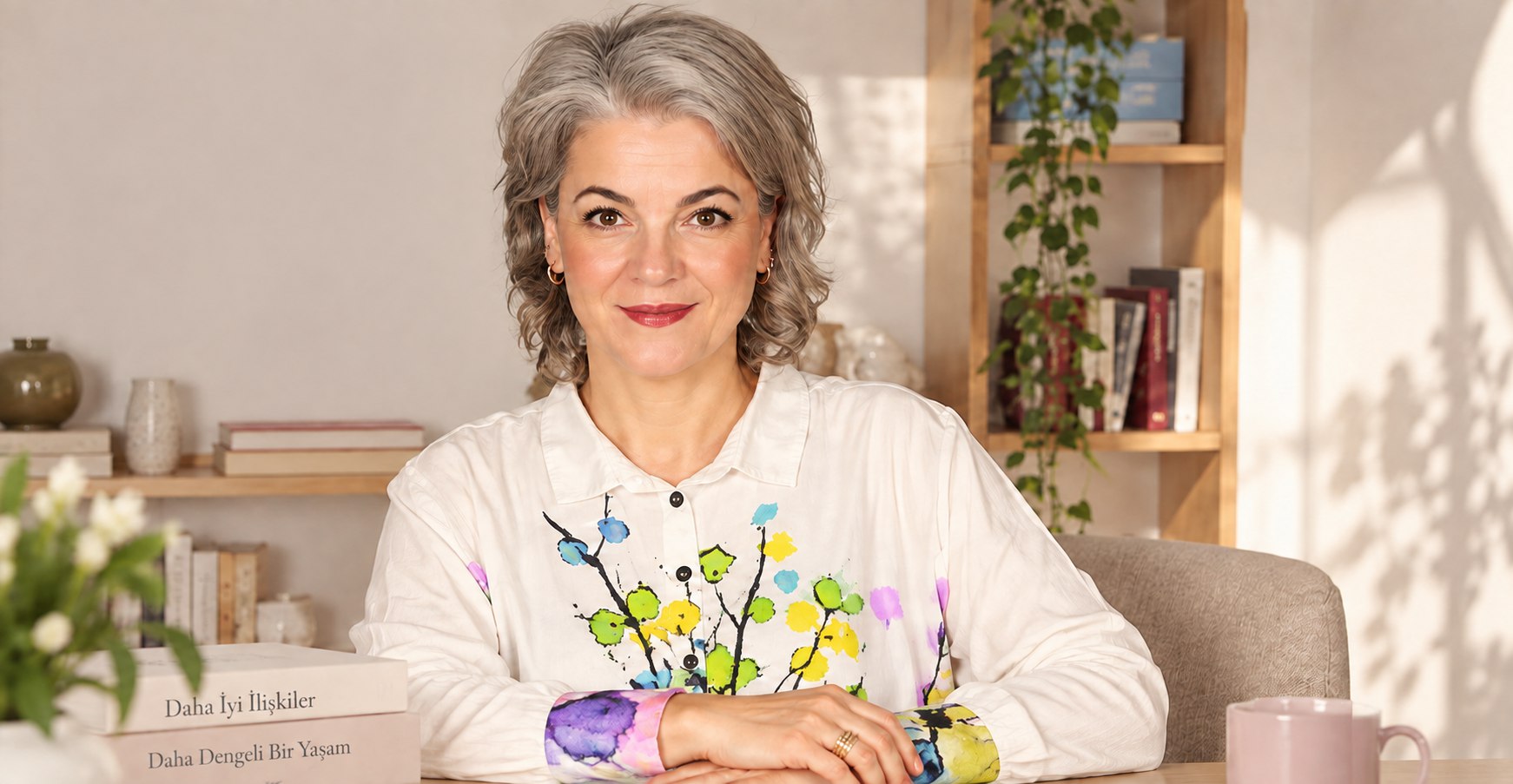 Aile Danışmanı Tuğba Döngel, çalışma masasında